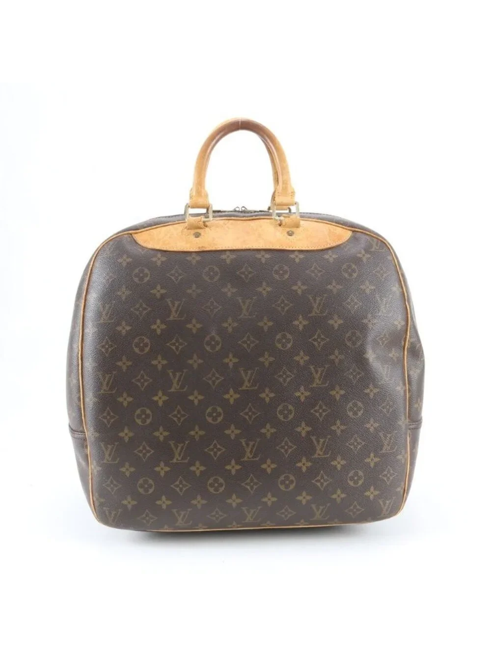 Louis Vuitton Monogram Evasion Leather Boston Bag Tote Carry